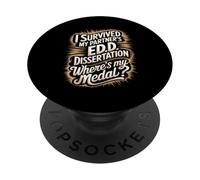 Funny EdD Husband Wife Doctor of Education Dissertation PopSockets Adhesive PopGrip