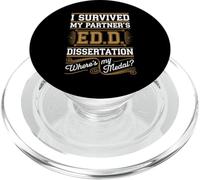 Funny EdD Husband Wife Doctor of Education Dissertation PopSockets PopGrip for MagSafe