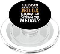 Funny EdD Husband Wife Doctor of Education Dissertation PopSockets PopGrip for MagSafe