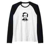 Funny Edgar Allan Poe Tshirt Gift Sanity is Overrated Raglan Baseball Tee