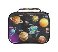 Funny Education Design Solar System with Sun Planets Colored Pencil Bag Large Capacity Pencil Case for Colouring Pencils Pen Bag Marker Organizer