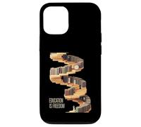 Funny Education Is Freedom Saying Book Shelf Power Women Men Case for iPhone 12/12 Pro