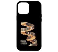 Funny Education Is Freedom Saying Book Shelf Power Women Men Case for iPhone 12 Pro Max