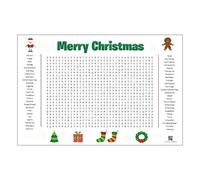 Funny Educational Giant Word Search Poster - Thanksgiving Christmas Word Find Game, Ideal For Kids School Holiday Party Family Gathering Festive Celebrations 35.98x23.98 Inches