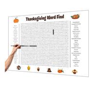 Funny Educational Giant Word Search Poster - Thanksgiving Christmas Word Find Game, Ideal For Kids School Holiday Party Family Gathering Festive Celebrations 35.98x23.98 Inches