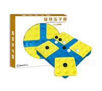 Funny Educational Kids Toy Chess Set Interactive Rotatable Chess Gomoku Set With Rotating Board For Indoor And Outdoor Puzzle Game