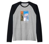 Funny Edvard Munch Scream Famous Art Graphic Raglan Baseball Tee