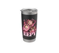 Funny Eepy Cats Sleepy Kitten Meme Cozy Pink Dreamscape Stainless Steel Insulated Tumbler