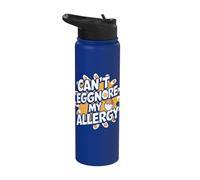 Funny Egg Allergy Pun - Egg Tolerance Egg Intolerance Stainless Steel Insulated Water Bottle