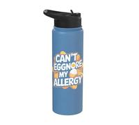 Funny Egg Allergy Pun - Egg Tolerance Egg Intolerance Stainless Steel Insulated Water Bottle
