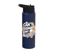 Funny Egg Allergy Pun - Egg Tolerance Egg Intolerance Stainless Steel Insulated Water Bottle