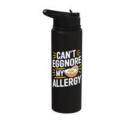 Funny Egg Allergy Pun - Egg Tolerance Egg Intolerance Stainless Steel Insulated Water Bottle