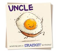 Funny Egg Birthday Card for Uncle - Wishing You A Crackin Birthday