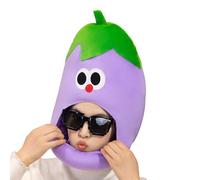 Funny Eggplant Hat, Plant Cosplay Headwear, 1 Costume Accessory with Comfortable Fit, Soft Fabric Accessories with Playful Style, Carnival Theme Party Supplies