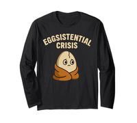 Funny Eggsistential Crisis, Sarcastic Overthinker Long Sleeve T-Shirt