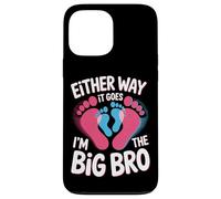 Funny Either Way It Goes I'm The Big Bro Sibling Reveal Case for iPhone 13 Pro Max