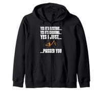 Funny Electric Bike Rider Passed You Joke Zip Hoodie