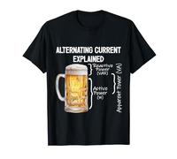 Funny Electrician & Alternating Current, Party Beer Mug T-Shirt