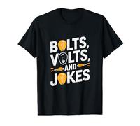 Funny Electrician Bolts Volts and Jokes Value Graphic T-Shirt