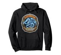 Funny Electrician Definition Electrical Worker Dragon Master Pullover Hoodie
