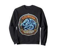 Funny Electrician Definition Electrical Worker Dragon Master Sweatshirt