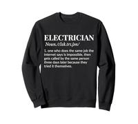 Funny Electrician Definition Humor Sarcastic Sparky Sweatshirt