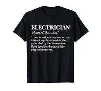 Funny Electrician Definition Humor Sarcastic Sparky T-Shirt