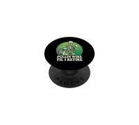 Funny Electrician Pullin Wire Til I Retire Skeleton PopSockets Adhesive PopGrip
