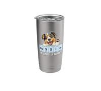 Funny Elements of Happiness Black Australian Shepherd Lover Stainless Steel Insulated Tumbler