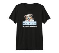 Funny Elements of Happiness Blue Merle Aussie Lover Premium T-Shirt