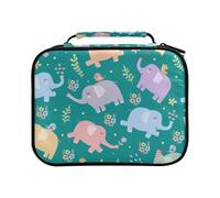 Funny Elephant Birds and Flowers Colored Pencil Bag Large Capacity Pencil Case for Colouring Pencils Pen Bag Marker Organizer