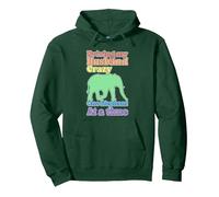 Funny Elephant Lady Driving My Husband Crazy Pullover Hoodie, Adult Unisex, Dark Green, Medium