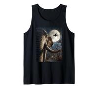 Funny Elephant Selfie Full Moon Flying Witch Halloween Dog Tank Top