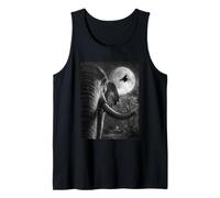 Funny Elephant Selfie Full Moon Flying Witch Halloween Dog Tank Top