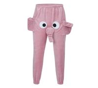 Funny Elephant Trousers, Mens Novelty Elephant Pants - Flannel Pajama Pants with Long Nose and Big Ears, Cotton Casual Loungewear Pajama Bottoms
