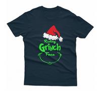 Funny Elf Santa Claus Grinch Tree Xmas Gift Family Matching Christmas T Shirt #MC494 Navy 2XL