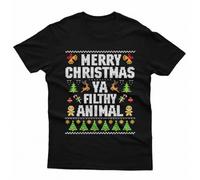 Funny Elf Santa Claus Grinch Tree Xmas Gift Family Matching Christmas T Shirt #MC501 Black M
