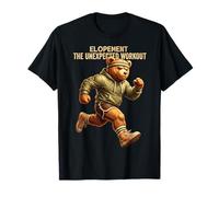Funny Elopement The Unexpected Workout Running Bear T-Shirt