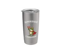 Funny Embarrassing Adult Humor Hemorrhoid Conqueror Crude Stainless Steel Insulated Tumbler