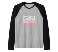 Funny Emergency Department Nurse Saying Floral Raglan Baseball Tee