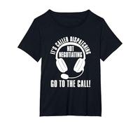 Funny Emergency Gold Police - Thin Yellow Line Dispatcher T-Shirt, Women's Plus, Black, 6X