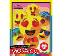 Funny Emoji Mosaic: Pixel Adults Coloring Books Color by Number