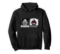 Funny Emotional Robot, Mood Swings ENGAGE Pullover Hoodie