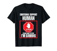 Funny Emotional Support Human I'm Gaming Design T-Shirt