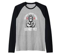 Funny Emotional Support Husband Do Not Pet Saying Raglan Baseball Tee