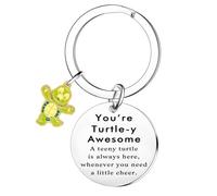 Funny Emotional Support Turtle Gift Inspirational Turtle Keyring Turtles Stuff Positive Cheer Up Gifts For Sisters Friends