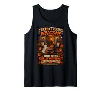Funny Empty Nester Halloween Trick or Treat Candy Design Tank Top