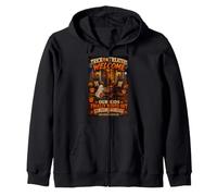 Funny Empty Nester Halloween Trick or Treat Candy Design Zip Hoodie
