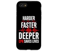 Funny EMT EMS Paramedic Harder Faster Deeper CPR Case for iPhone SE (2020) / 7/8