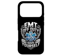 Funny EMT Off Duty Save Yourself Case for iPhone 17 Pro